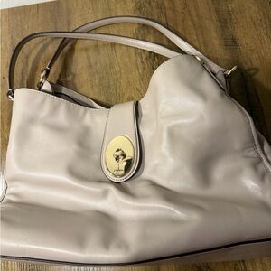 Coach shoulder bag with gold hardware